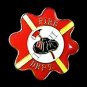 Fire Department Lapel Pin Red Maltese Cross Fireman Fires Chief Hat PIN236 New