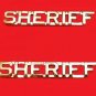 Sheriff Collar Pin Set Department Insignia Rank Nickel Cut Out Letters 2207 New