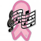 Breast Cancer Music Note Lapel Pin Musician Band Pink Ribbon Awareness New