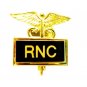RNC Pin Registered Nurse Certified Medical Framed Black Inlaid Caduceus 3505B