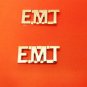 EMT Collar Pin Set Nickel 3/8" Cut Out Letters Emergency Medical Technician 2463