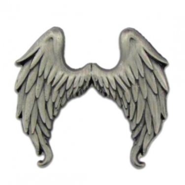 Angel Wings Lapel Pin Tac Antiqued Nickel 3-D Inspirational Awareness Pins New