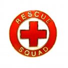 Rescue Squad Lapel Pin Tac Red Cross EMS Gold Military Clutch Back 70G1 New