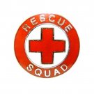 Rescue Squad Collar Pin Device Nickel Plated Silver Red Cross EMS 70S2 New