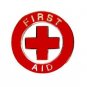First Aid Red Cross Lapel Pin Silver Trim Cap Tac Metal Clutch Back 69S1 New