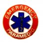 Emergency Paramedic Collar Device Pin 64G2 Gold Red Blue Star of Life Lapel New