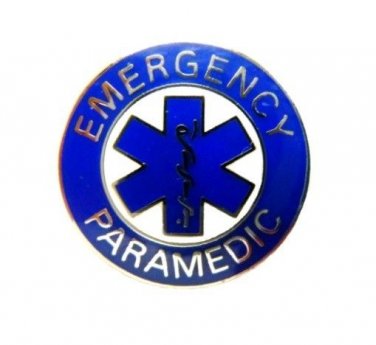 Emergency Paramedic Collar Pin Device Uniforms Silver Blue Star of Life 63S2 New