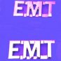 EMT Collar Pin Set Nickel 3/8" Cut Out Letters Emergency Medical Technician 2463