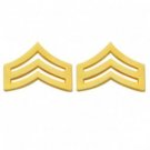 SGT Chevron 3/4" Collar Pin Gold Rank Insignia Sergeant Police Military P304 New