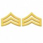 SGT Chevron 3/4" Collar Pin Gold Rank Insignia Sergeant Police Military P304 New