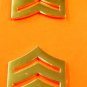 SGT Chevron 3/4" Collar Pin Gold Rank Insignia Sergeant Police Military P304 New