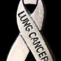Lung Cancer Awareness Pin Antiqued Pewter Gray Ribbon Cap Tac USA Support New