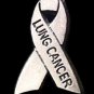 Lung Cancer Awareness Pin Antiqued Pewter Gray Ribbon Cap Tac USA Support New