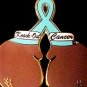 Teal Ribbon Boxing Glove Pin Ovarian Cancer Awareness Brown Gloves New