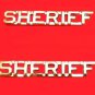 Sheriff Collar Pin Set Department Insignia Rank Nickel Cut Out Letters 2207 New