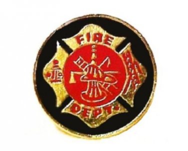 Fire Department Pin Dept Maltese Cross Fireman Hydrant Ladder Hat Lapel Cap Tac