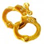 Handcuffs Tie Tac Police Officer Sheriff Security Hand Cuffs Gold Plate P3604