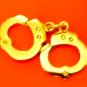 Handcuffs Tie Tac Police Officer Sheriff Security Hand Cuffs Gold Plate P3604