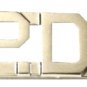 P.D. Collar Pin Set Police Department PD Nickel 3/8" Cut Out Letter 2411 New
