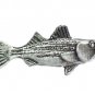 Pewter Bass Pin Striped Fish Fishing Lapel Cap Tac Rock Sport Fisherman New