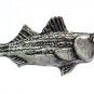 Pewter Bass Pin Striped Fish Fishing Lapel Cap Tac Rock Sport Fisherman New