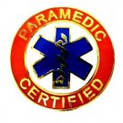 Paramedic Certified Tie Tac Tack Gold Red Blue Star of Life Uniform 62GT New