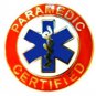 Paramedic Certified Tie Tac Tack Gold Red Blue Star of Life Uniform 62GT New