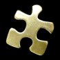 Autism Asperger Pin Antiqued Brass Awareness Crucial Puzzle Piece Cap Tac New