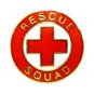 Rescue Squad Pin Collar Device Red Cross EMS Fire Departments EMT Gold 70G2 New