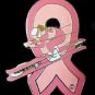 Pink Ribbon Pin Downhill Snow Ski Skiing Breast Cancer Awareness Sports Edition
