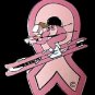 Pink Ribbon Pin Downhill Snow Ski Skiing Breast Cancer Awareness Sports Edition