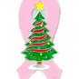 Pink Ribbon Lapel Pin Christmas Tree Breast Cancer Awareness Ornaments Holiday