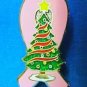 Pink Ribbon Lapel Pin Christmas Tree Breast Cancer Awareness Ornaments Holiday