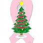 Pink Ribbon Lapel Pin Christmas Tree Breast Cancer Awareness Ornaments Holiday