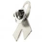 Autism Lapel Pin Asperger Awareness Colorful Puzzle Ribbon Silver Trim Supporter