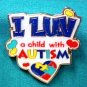 I Luv A Child With Autism Pin Color Puzzle Piece Heart Autistic Awareness Child