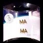 MA Lapel Pin Tac Set 2 Medical Assistant Gold Plate Letter Cut Out Letters New