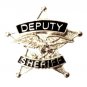 Deputy Sheriff Tie Tac 5 Point Star Eagle Officer Professional Nickel P3803N