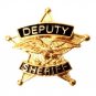 Deputy Sheriff Tie Tac 5 Point Star Eagle Tack Officer Professional Gold P3802G
