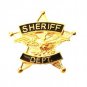 Sheriff Department Tie Tac 5 Point Star Eagle Officer Gold Plated P3800G