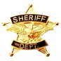 Sheriff Department Tie Tac 5 Point Star Eagle Officer Gold Plated P3800G