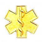 EMT EMS Star of Life Lapel Pin Tac Tack Gold Plated Medical Emblem Pins 5030 New