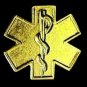 EMT EMS Star of Life Lapel Pin Tac Tack Gold Plated Medical Emblem Pins 5030 New