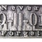 Never Forget 9-11-01 Twin Towers Pin Terror Pewter World Trade Ctr. USA Made New