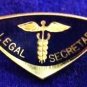 Legal Secretary Lapel Pin Professional Medical Emblem 5027 Gold Plate New