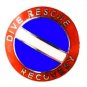 Dive Rescue Recovery Lapel Pin Collar Nickel Diving Team Scuba Diver Flag 68S1 M