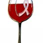 Pink Ribbon Lapel Pin Red Wine Glass Breast Cancer Awareness Tasting Cause New