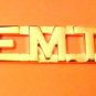 EMT Collar Pin Set Gold 1/2" Cut Out Letters Emergency Medical Technician 2506