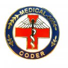 Medical Coder Lapel Pin Red Cross Caduceus Professional Career Pins 116 New