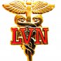 LVN Caduceus Pin Licensed Vocational Nurse Medical Graduation Recognition 804